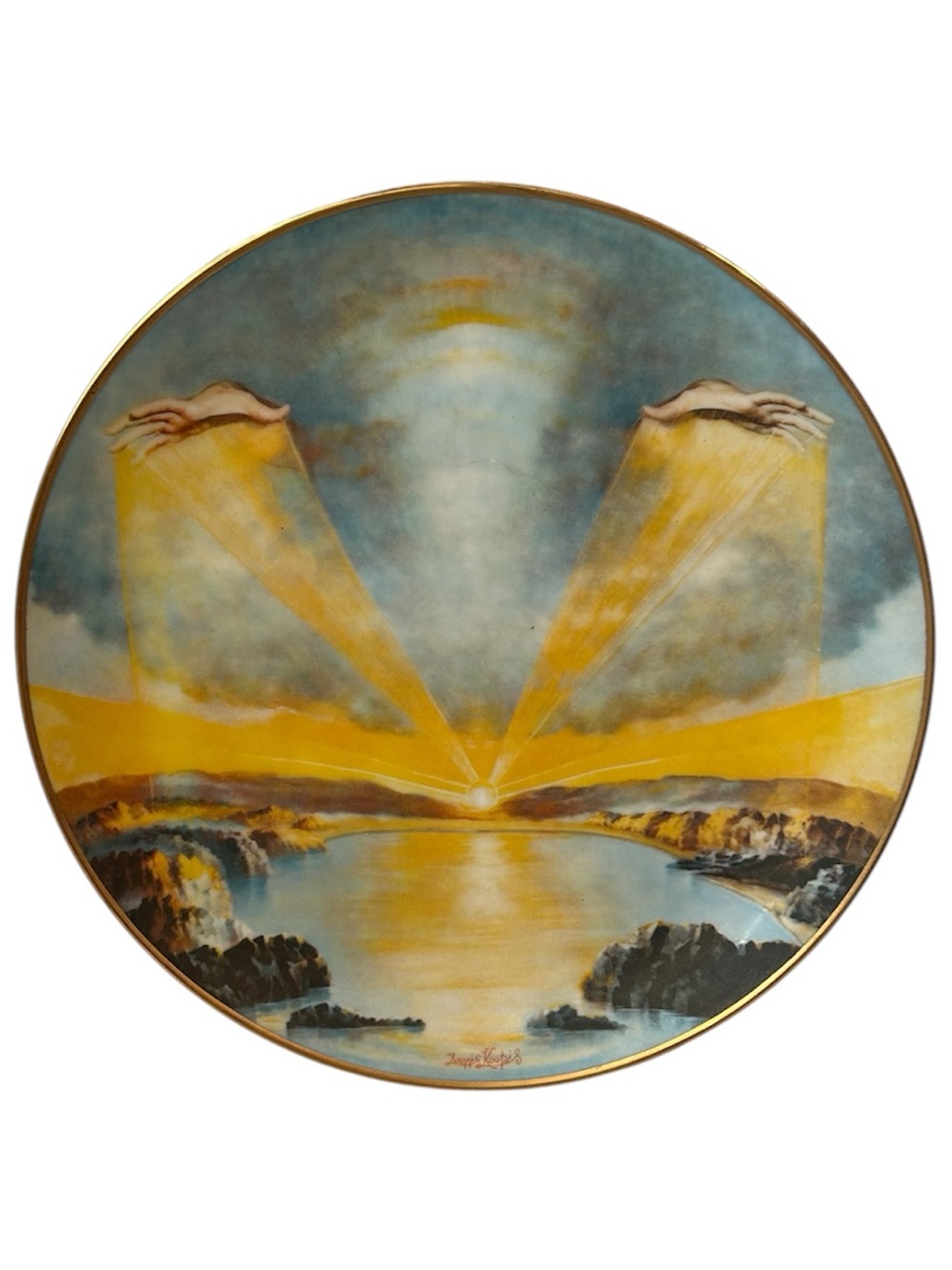 “In The Beginning” First Plate Signed By Artist Yiannis Koutsis 1977
